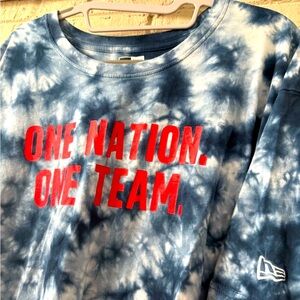 New Era Blue Tie-Dye One Nation. One Team. Men’s Graphic T-shirt